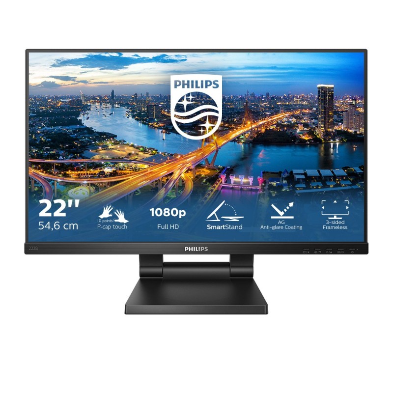 Philips B Line 222B1TC 00 Computerbildschirm 54,6 cm (21.5") 1920 x 1080 Pixel Full HD LED Touchscreen Schwarz