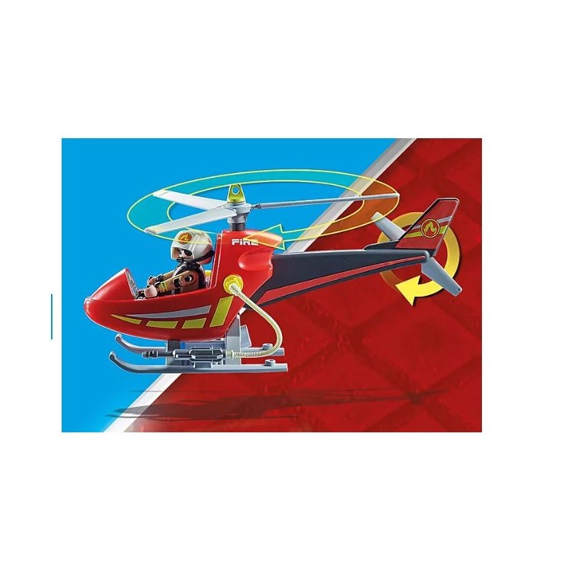 Playmobil City Action Hélicoptère bombardier des pompiers