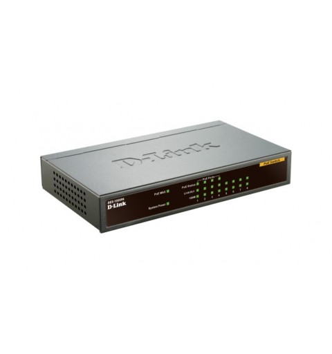 D-Link DES-1008PA network switch Unmanaged Fast Ethernet (10 100) Power over Ethernet (PoE) Black