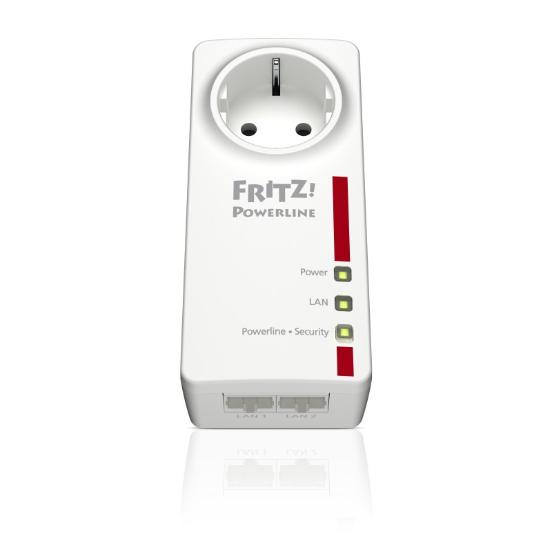 FRITZ!Powerline 1220E 1200 Mbit s Eingebauter Ethernet-Anschluss Weiß 2 Stück(e)