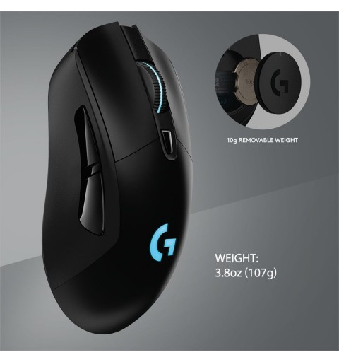 Logitech G G703 Lightspeed ratón mano derecha RF inalámbrico Óptico 25600 DPI