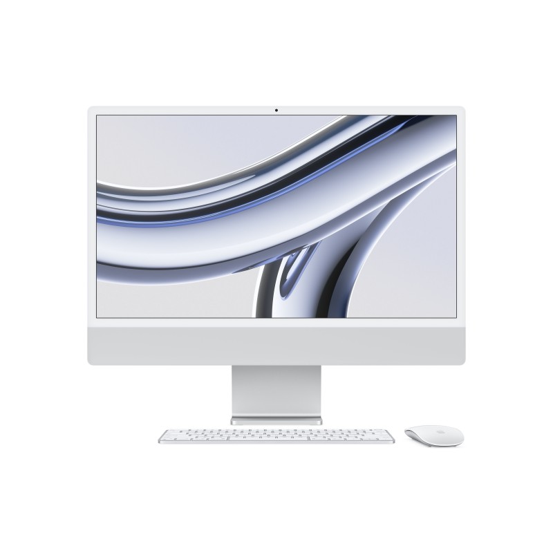 Apple iMac 24-inch with Retina 4.5K display M3 chip with 8‑core CPU and 10‑core GPU, 256GB SSD - Silver