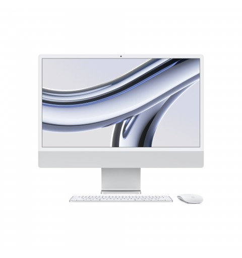 Apple iMac 24-inch with Retina 4.5K display M3 chip with 8‑core CPU and 10‑core GPU, 256GB SSD - Silver