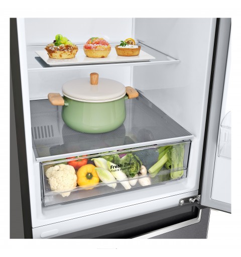 LG GBP32DSLZN fridge-freezer Freestanding 384 L E Graphite