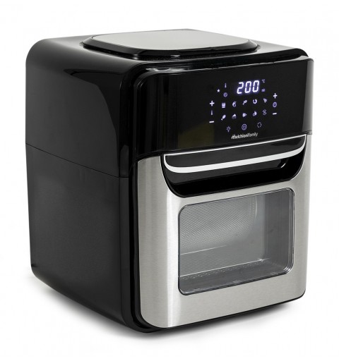 Melchioni 118340034 friteuse Unique 12 L Autonome 1700 W Friteuse d’air chaud Noir, Acier inoxydable