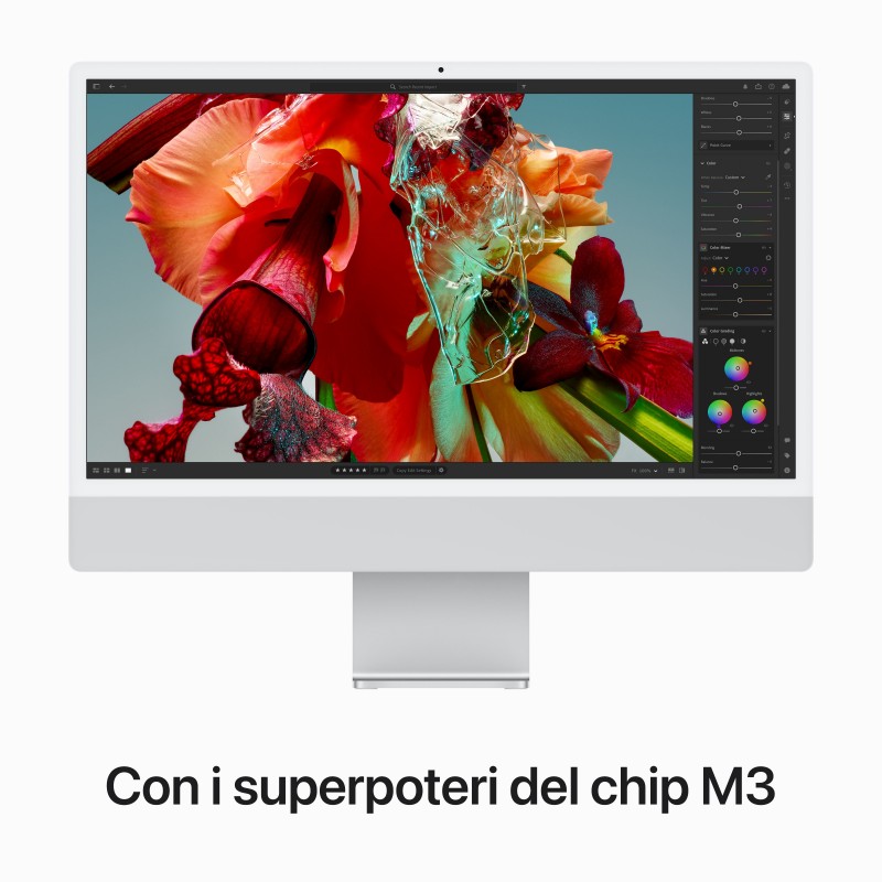 Apple iMac Apple M 59,7 cm (23.5") 4480 x 2520 Pixeles 8 GB 512 GB SSD PC todo en uno macOS Sonoma Wi-Fi 6E (802.11ax) Plata