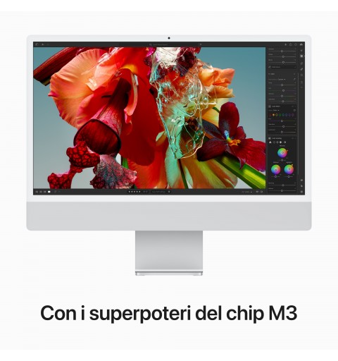 Apple iMac 24-inch with Retina 4.5K display M3 chip with 8‑core CPU and 10‑core GPU, 512GB SSD - Silver