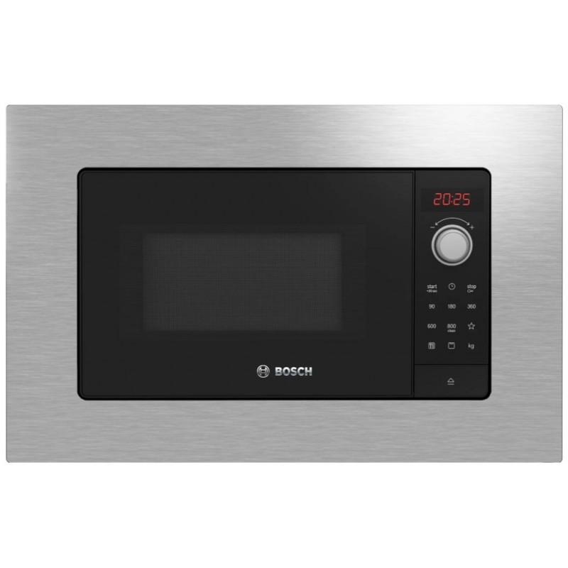 Bosch Serie 2 BEL623MS3 microondas Integrado Microondas con grill 20 L 800 W Acero inoxidable