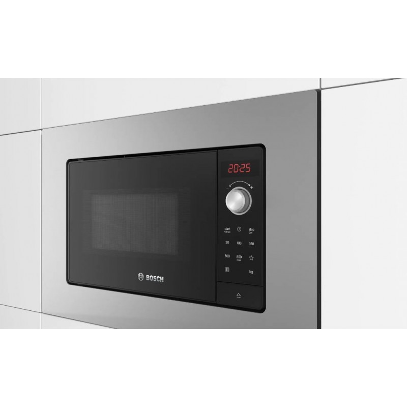 Bosch Serie 2 BEL623MS3 microondas Integrado Microondas con grill 20 L 800 W Acero inoxidable