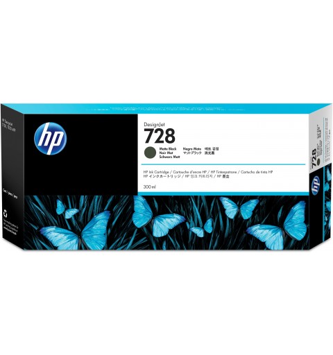 HP 728 300-ml Matte Black DesignJet Ink Cartridge