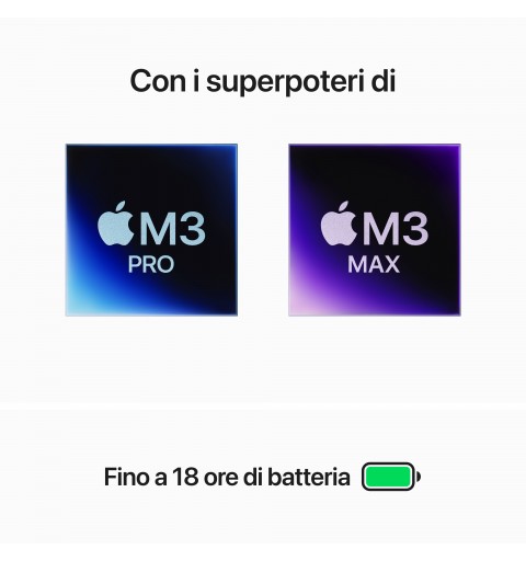 Apple MacBook Pro Ordinateur portable 36,1 cm (14.2") Apple M M3 Pro 18 Go 1 To SSD Wi-Fi 6E (802.11ax) macOS Sonoma Noir