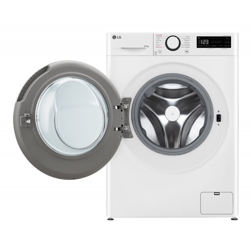 LG D2R5S09TSWW lavadora-secadora Independiente Carga frontal Blanco E