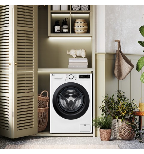 LG F2R3S08NSWB Lavatrice 8kg AI DD, Classe A-10%, 1200 giri, Vapore, AI Wash