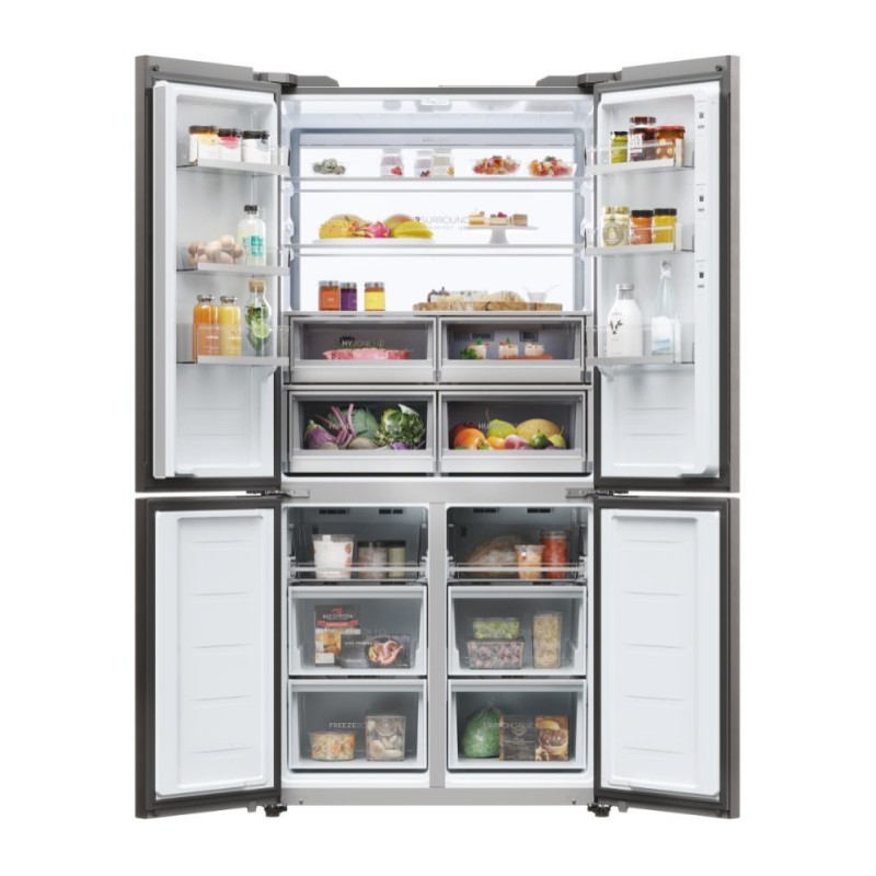 Haier Cube 90 Serie 9 HCW9919FSGB side-by-side refrigerator Freestanding 586 L F Black