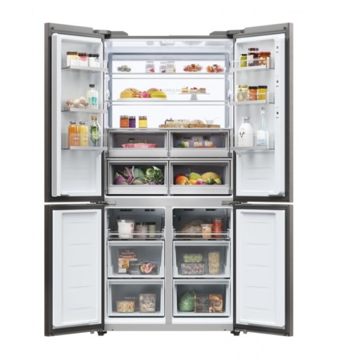 Haier Cube 90 Serie 9 HCW9919FSGB side-by-side refrigerator Freestanding 586 L F Black