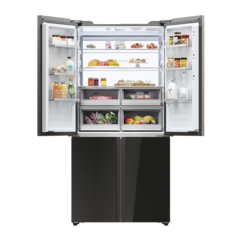 Haier Cube 90 Serie 9 HCW9919FSGB side-by-side refrigerator Freestanding 586 L F Black