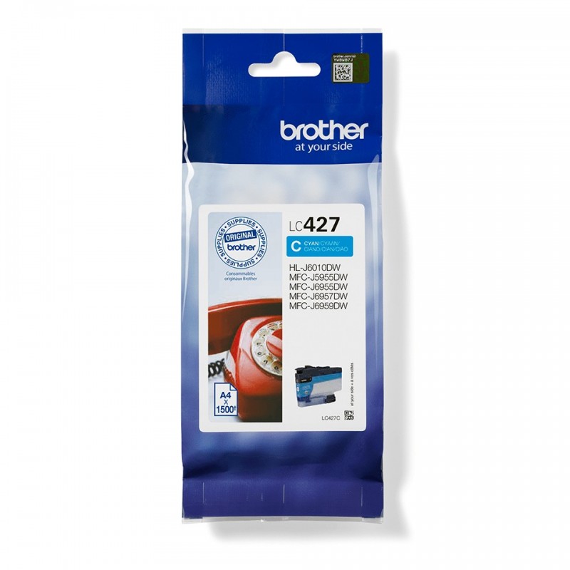 Brother LC-427C cartucho de tinta 1 pieza(s) Original Rendimiento estándar Cian