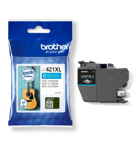 Brother LC-421XLC ink cartridge 1 pc(s) Original High (XL) Yield Cyan