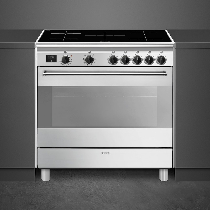 Smeg Concert BG91IX2 cooker Range cooker Zone induction hob Stainless steel A