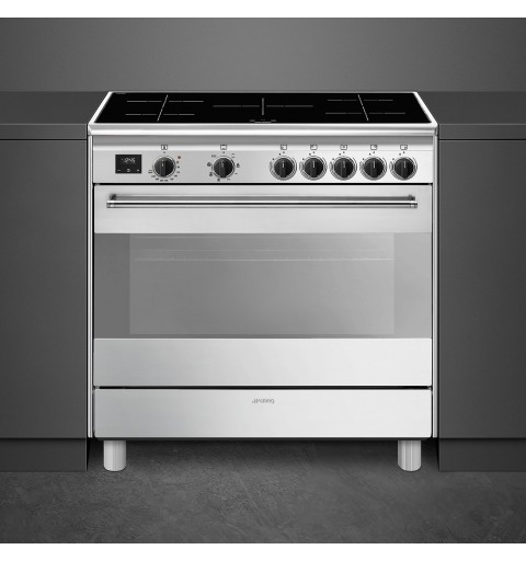 Smeg Concert BG91IX2 cooker Range cooker Zone induction hob Stainless steel A