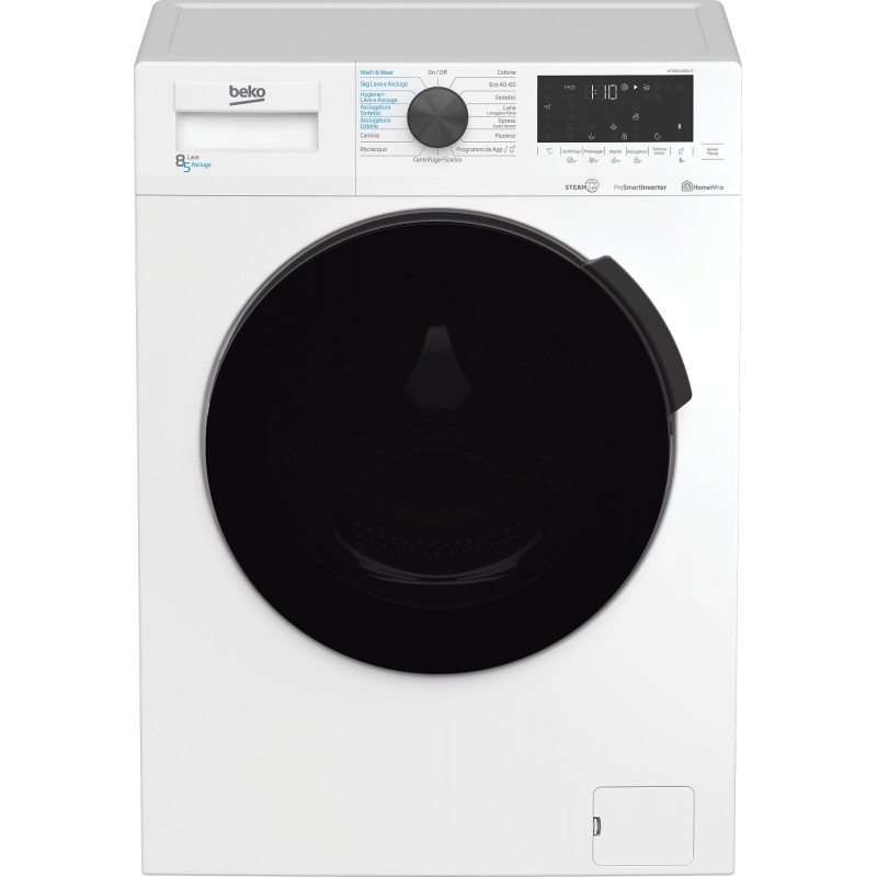 Beko HTX851436A-IT Waschtrockner Freistehend Frontlader Weiß D