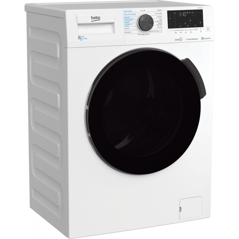 Beko HTX851436A-IT machine à laver avec sèche linge Pose libre Charge avant Blanc D