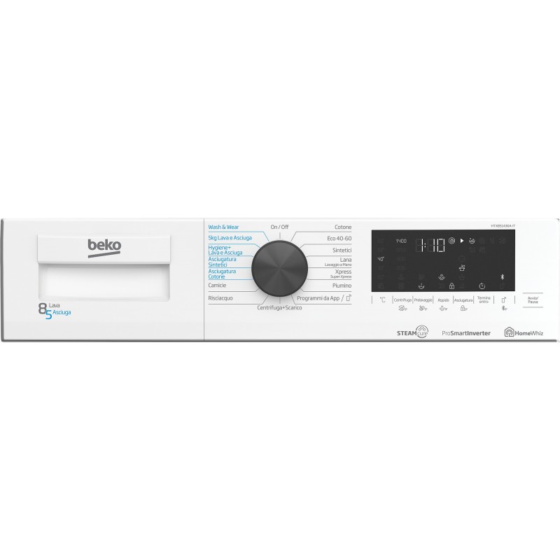 Beko HTX851436A-IT lavasciuga Libera installazione Caricamento frontale Bianco D