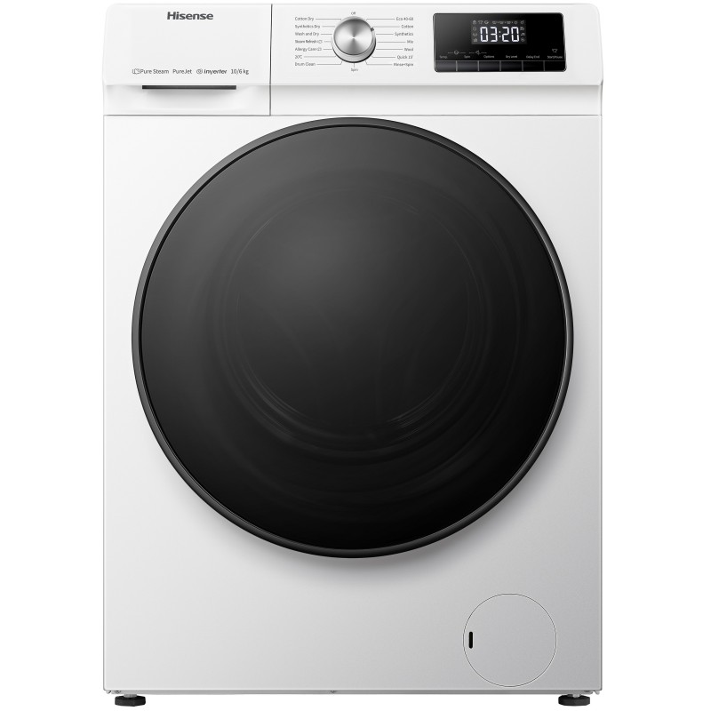 Hisense WDQA1014EVJM lavadora-secadora Carga frontal Blanco D