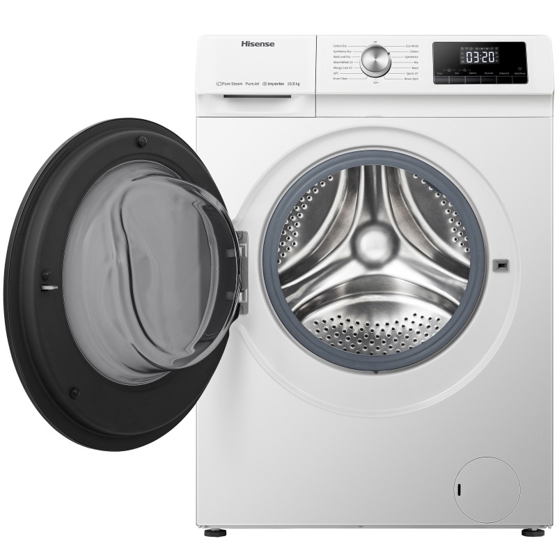 Hisense WDQA1014EVJM lavadora-secadora Carga frontal Blanco D