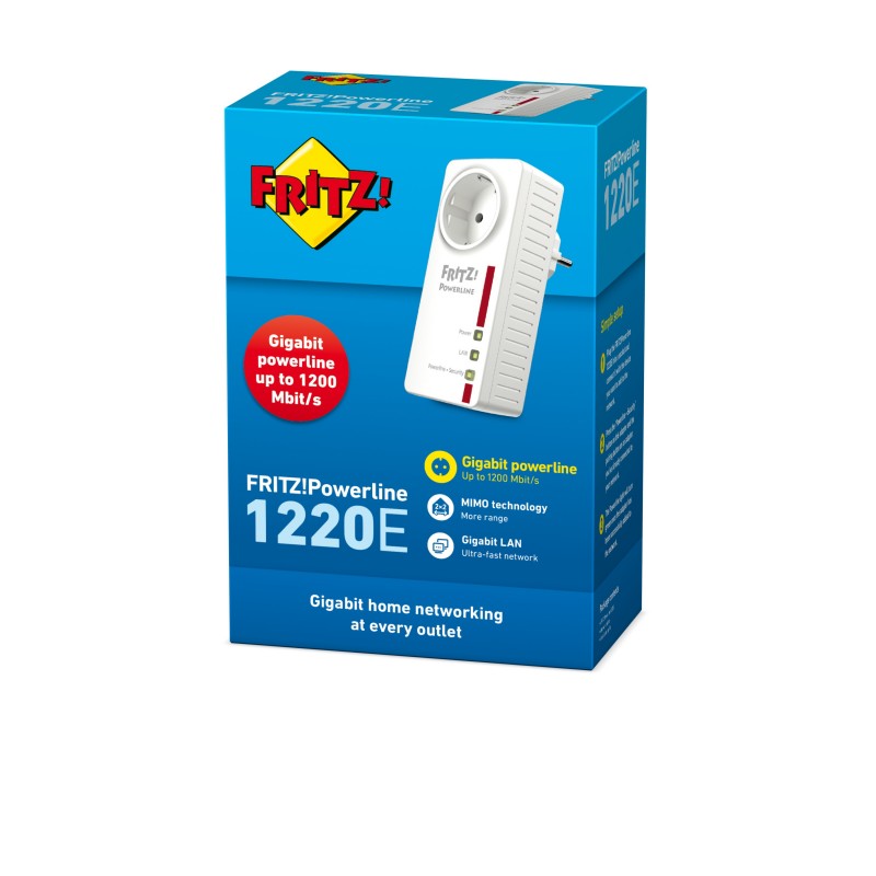 FRITZ!Powerline 1220E 1200 Mbit s Ethernet Blanco 1 pieza(s)