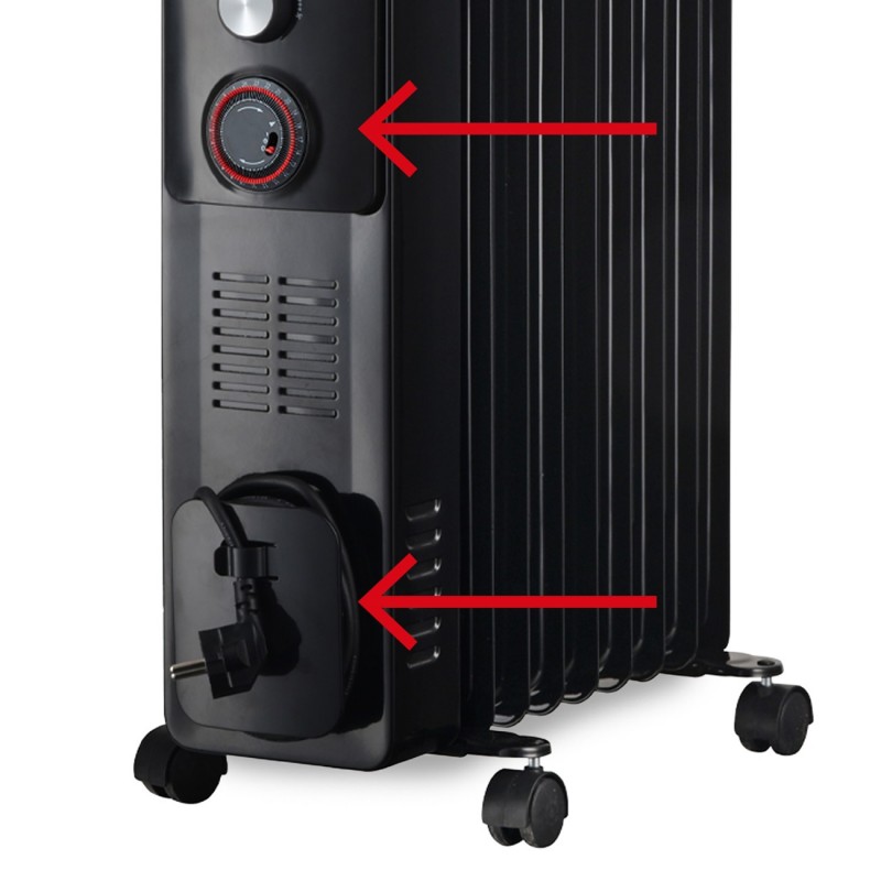 Argoclima WARM BLACK TT 9 Drinnen Weiß 2400 W Öl-Heizlüfter