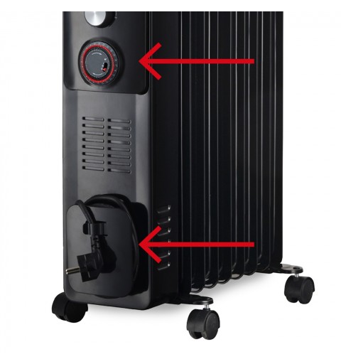 Argoclima WARM BLACK TT 9 Drinnen Weiß 2400 W Öl-Heizlüfter