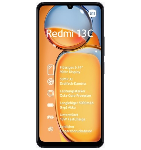 Xiaomi Redmi 13C 17.1 cm (6.74") Dual SIM 4G USB Type-C 8 GB 256 GB 5000 mAh Black