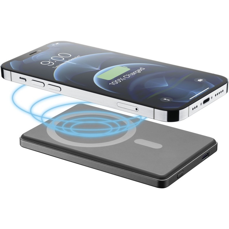 Cellularline Mag Lite 5000 5000 mAh Kabelloses Aufladen Grau