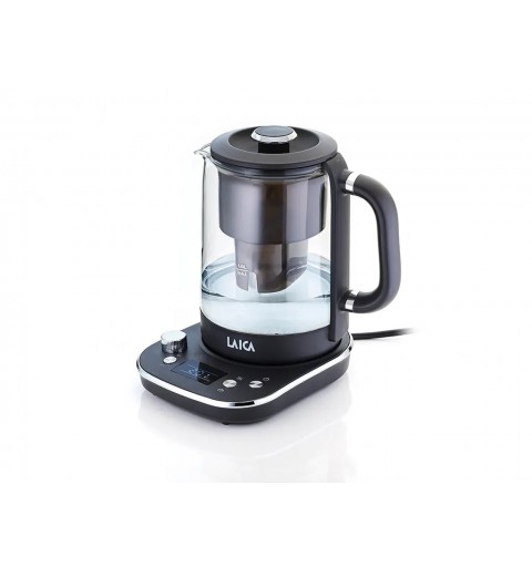 Laica KJ4000L electric kettle 1.5 L 2400 W Black, Transparent