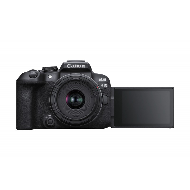 Canon EOS R10 + RF-S 18-45mm F4.5-6.3 IS STM MILC 24.2 MP CMOS 6000 x 4000 pixels Black