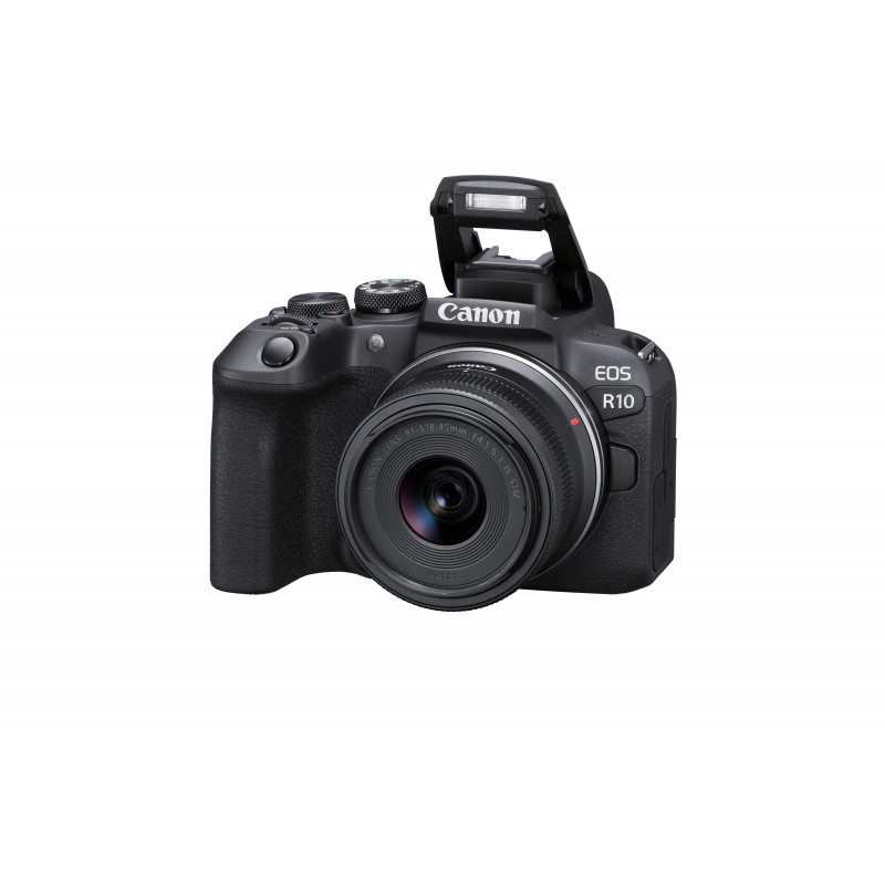 Canon EOS R10 + RF-S 18-45mm F4.5-6.3 IS STM MILC 24,2 MP CMOS 6000 x 4000 Pixel Schwarz