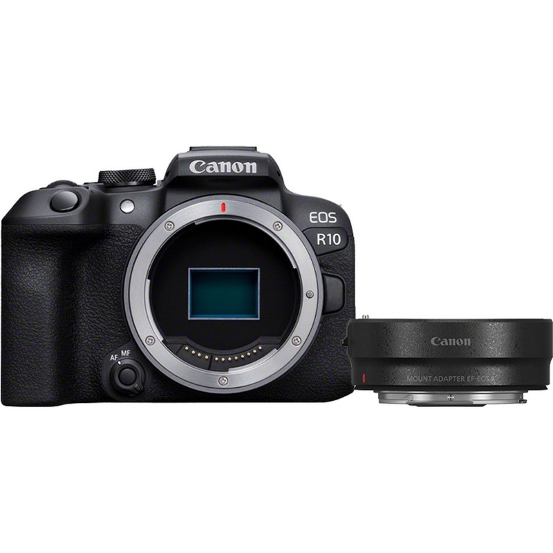 Canon EOS R10 + RF-S 18-45mm F4.5-6.3 IS STM MILC 24,2 MP CMOS 6000 x 4000 Pixel Schwarz