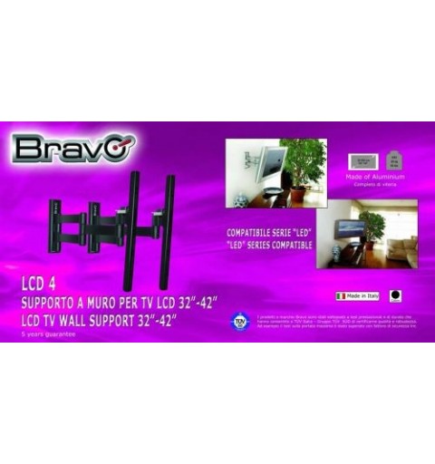 Bravo 92402559 soporte para TV 106,7 cm (42") Negro