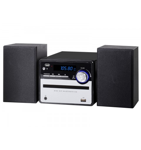 Trevi HCX 10F6 Minicadena de música para uso doméstico 20 W Negro, Plata