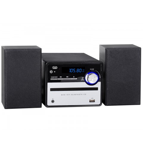 Trevi HCX 10F6 Minicadena de música para uso doméstico 20 W Negro, Plata