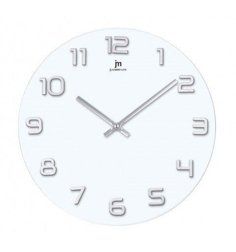 Lowell Justaminute 14897BS Horloge murale et de table Rond Argent, Blanc