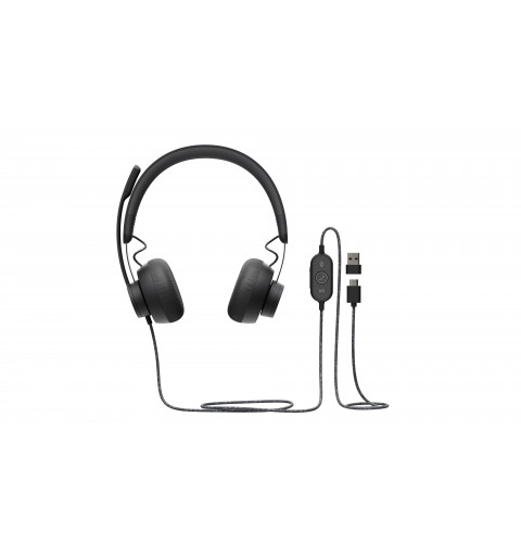 Logitech Zone Auriculares Alámbrico Diadema Llamadas Música USB Tipo C Grafito