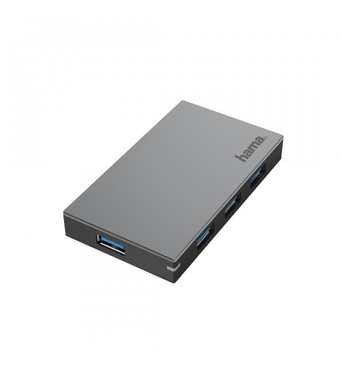 Hama 00200115 hub di interfaccia USB 3.2 Gen 1 (3.1 Gen 1) Type-A 5000 Mbit s Antracite, Grigio