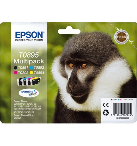Epson Monkey Multipack 4-colours T0895 DURABrite Ultra Ink
