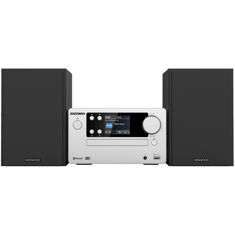 Kenwood Electronics M-725DAB-S ensemble audio pour la maison Système micro audio domestique 50 W Noir, Argent