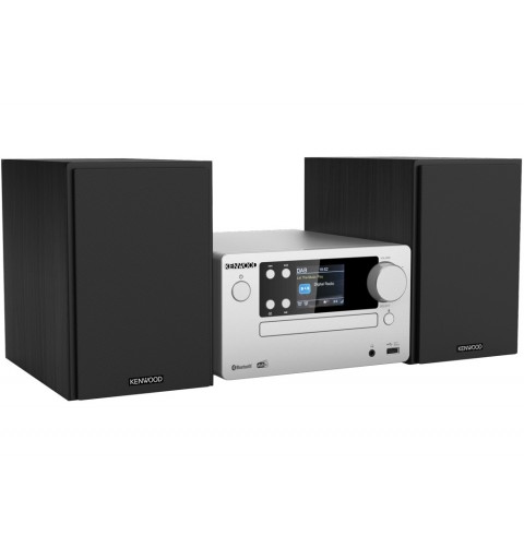 Kenwood Electronics M-725DAB-S sistema de audio para el hogar Microcadena de música para uso doméstico 50 W Negro, Plata