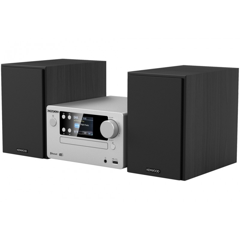 Kenwood Electronics M-725DAB-S Home-Stereoanlage Heim-Audio-Mikrosystem 50 W Schwarz, Silber