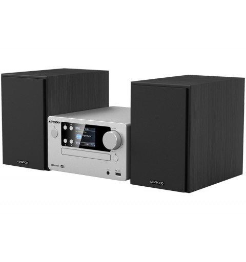 Kenwood Electronics M-725DAB-S sistema de audio para el hogar Microcadena de música para uso doméstico 50 W Negro, Plata