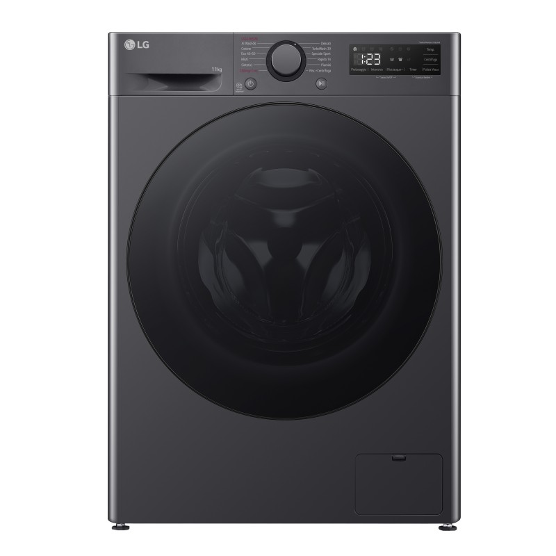 LG F4R5011TSMB Lavatrice 11kg AI DD, Classe A-10%, 1400 giri, TurboWash, Vapore